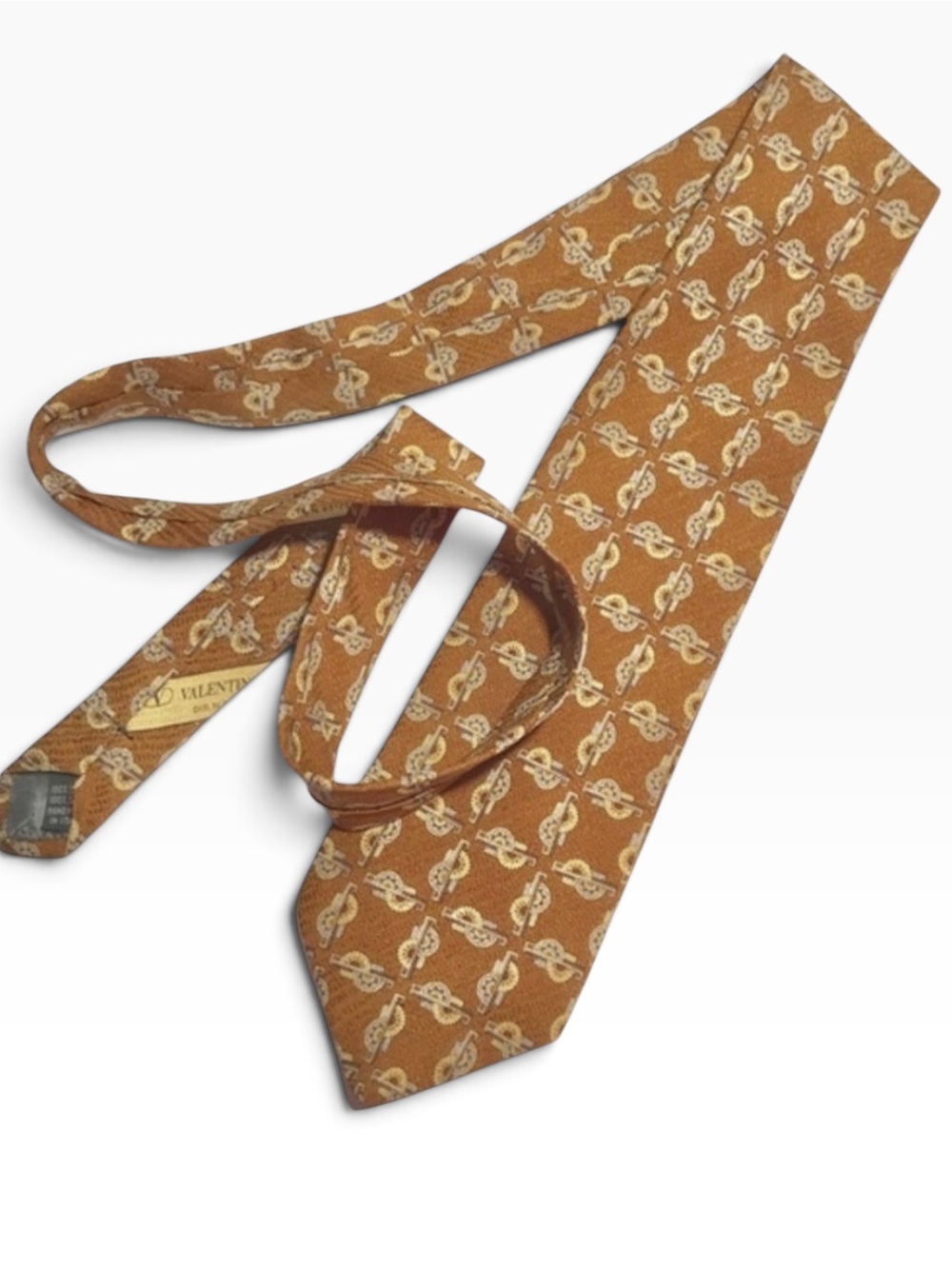 Valentino handmade silk geometric pattern tie. Perfect. Italy
